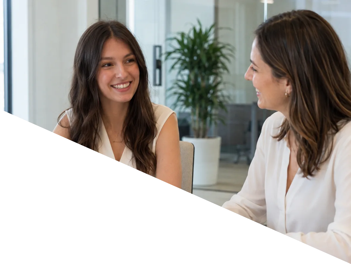 Lucy in conversation at the Healthivo office