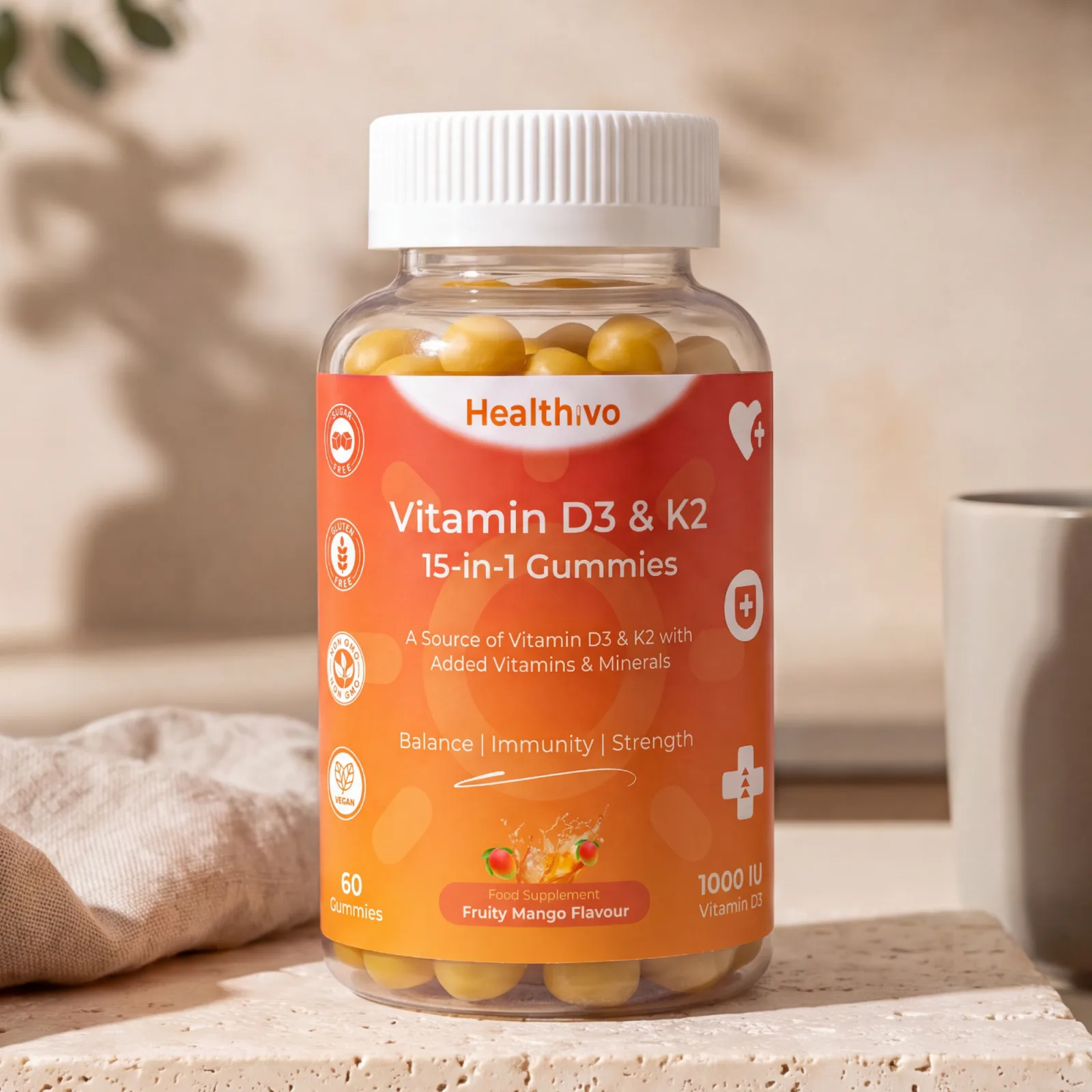 Vitamin D3 and K2 Gummies
