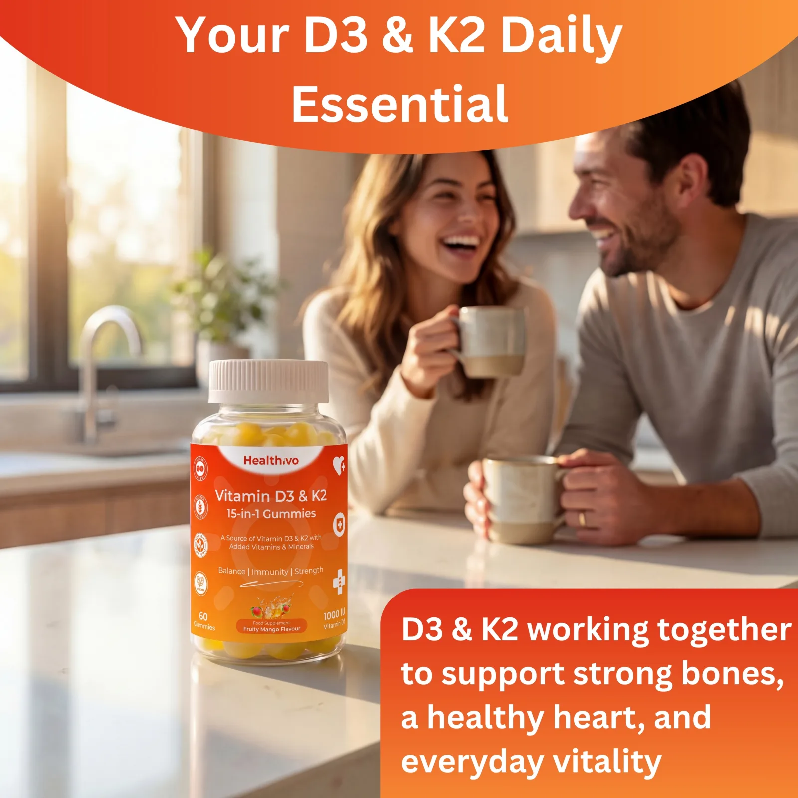 Vitamin D3 and K2 Gummies