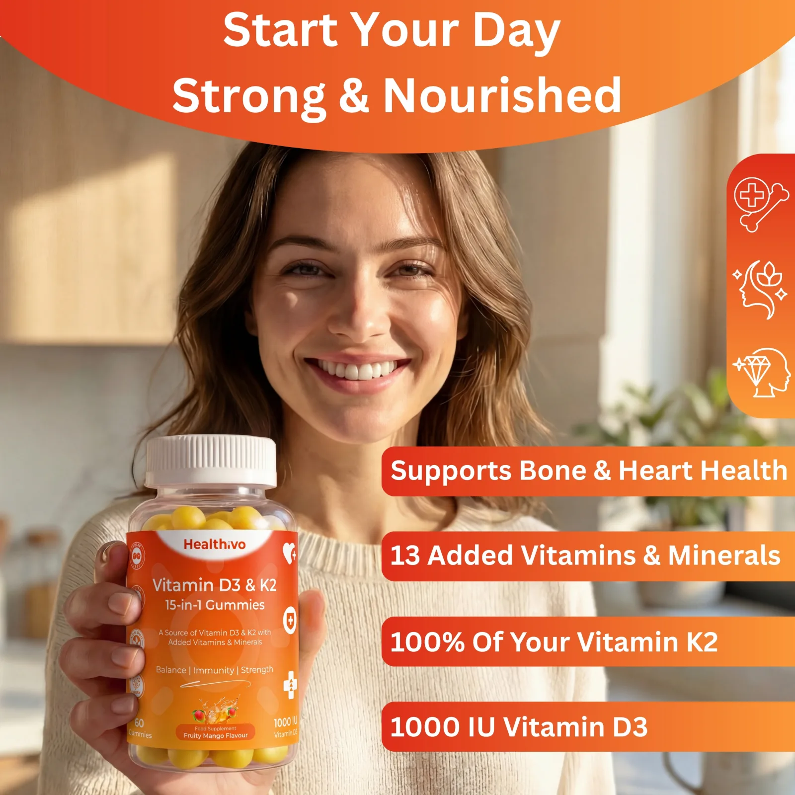Vitamin D3 and K2 Gummies